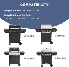 Durable Nexgrill 720-0925 4 Burner Replacement Parts Grates Burners Kit