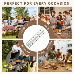 GrihoPulho SG032381 (4-Pack) 21-1/2″ X 5-1/2″ BBQ Grill Briquette Tray Heat P…