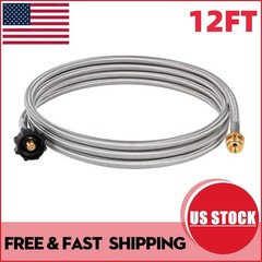 1-Pack Propane Hose Adapter 12 FT 1lb to 20lb Tank for Grill Heater Camping