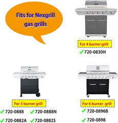 4X Porcelain Steel Grill Heat Plates for Home Depot Nexgrill 720-0830H, 720-0864