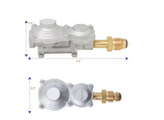 Propane Gas RV Regulator with POL Valve Connection 2-Stage