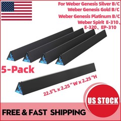 5-Pack 22.5″ Flavorizer Bars for Weber Genesis B/C & SpiritE-310/300 Easy-Clean
