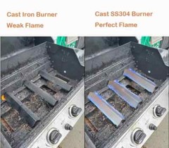 SS304 13 3/4“ Heavy Duty Cast Stainless Steel BBQ Grill Burners Replacemen