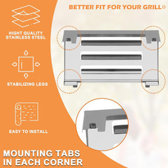 Heat Deflector for Weber Spirit II E210 E220 E310 S210 S310 Stainless Steel