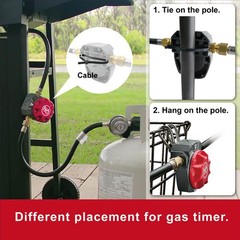 NO WORRIEZ Safety Auto Shut-Off Gas Timer for Propane Natural Gas Grill Fire Pit