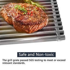 Hongso 17.4″ Porcelain Steel Grill Grates 7525 for Weber Genesis Silver Gold B/C