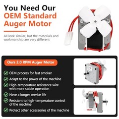 Upgraded 2.0 RPM Replacement Parts for Traeger, Pit Boss Wood Auger Motor
