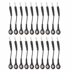 2 Inch 20pcs Black Snap Electrode Wire Electrode Wires for TENS Machine WT
