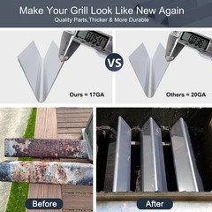 7635 Grill Flavorizer Bars for Weber Spirit E210 E220 S210 S215, Spirit 200 &…