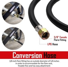 Versatile 4ft Adjustable Propane Regulator with Brass Orifice for 0-20 PSI