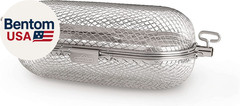 Rotisserie Grill Basket – Stainless Steel, Fits Standard Spit Rods, Best for Win