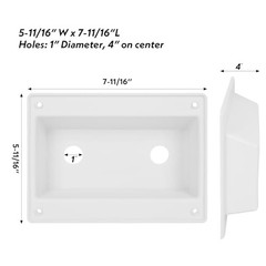Faucet Stand Off Bezel Faucet Cover for RV Camper Trailer Shower Plate White