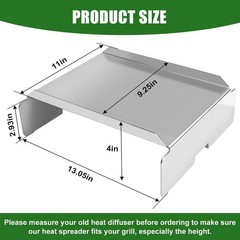 Stainless Steel Heat Baffle Diffuser & Flame Tamer for Pit Boss 700/820/850/1000