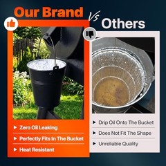 Grease Bucket for Pellet Grill with 20 Grease Bucket 20 Pack Liners with Bucket