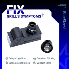 DHLG-12 2 Outlet Push Button Grill Ignitor, 2 Outlets Spark Generator – for Broi