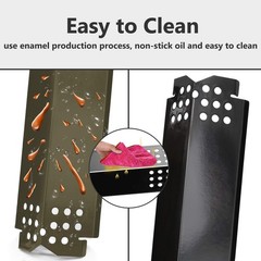 2 PCS Porcelain Steel Flame Tamer Heat Shield For Nexgrill 7200864 Grill