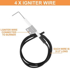 Grill Igniter Kit Nexgrill Replacement Part 720-0830H 720-0830D 4 Outlet Tact