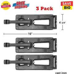 3pk Cast Iron Burner Pipe Tube Replacement for Members Mark, Sam Club Gas Grill