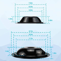 Black Stove Burner Drip Pans Replacement for GE Hotpoint Electric Stove Burne…