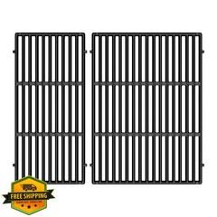 SafBbcue 18.75″ Cast Iron Grill Grates for Weber Genesis II E310