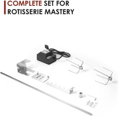 Universal Electric Rotisserie Grill Kit 120V 28in Spit