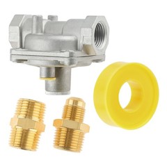 Natural Gas Grill Regulator with 2 Brass Fittings for NG and LPG Conversion
