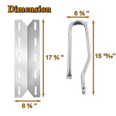 Stainless 7300337 Grill Burner Tube NGCHP2 Heat Plates For Jenn Air 7200337