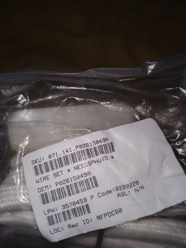 Appliance Factory Parts P02615049A ELECTRIC WIRE SET 690154