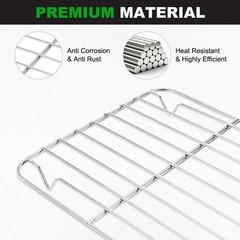 2 Pack Grill Grate Replacement, Steel Grill Grates for BBQ Parts [3.74 Inch]