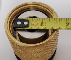 MEC ME571 1-3/4″ x 1-3/4″ Gas Swivel Fill Check Adapter Fitting Brass