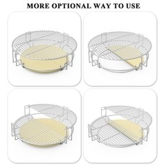 only fire BBQ Cooking Grate System Flexible Grilling Rack with Heat Deflector