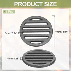 Cast Iron Fire Grate, 3.9″ Round BBQ Grill Grate Replacement High Heat Charco…