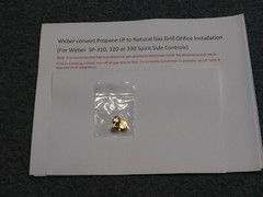 LP to Natural Gas Orifice Conversion Kit Weber Spirit SP-310/320 w/ Side Control