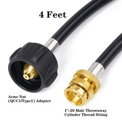 Moflame 4 Ft Propane Adapter Hose1Lb To 20Lb Converter Gas Regulator For
