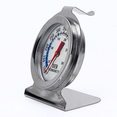 Long lasting Stainless Steel Oven Thermometer with Hook and Panel Design