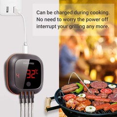 Inkbird Bluetooth Digital Wireless Meat Thermometer with 4 Probes Timer,…