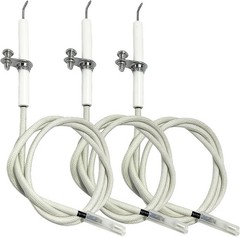 3 Pack Grill Igniter Wire Kit & Ceramic Electrode Replacement Parts – Compatible