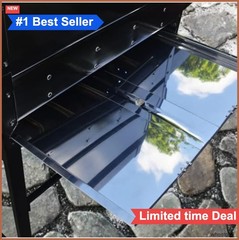 Stainless Steel Grease Tray with Catch Pan Adjustable Width 24-30 Inch for 4-5