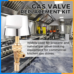 Gas Control Valve 047 Orifice Brass for Propane Natural Chromed Steel Knob