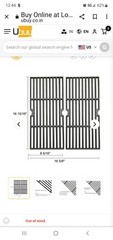 Votenli C6612C (2-Pack) 17″ Cast Iron Cooking Grid Grates Replacement for…