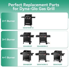 Grill Replacement Parts for 5 & 4 Burner Models, Heat Plates & Repair Kit