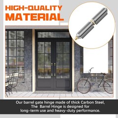 5 Pcs 4 Inch BBQ Smoker Bullet Weld on Bullet Hinge Carbon Steel Weldable Barrel