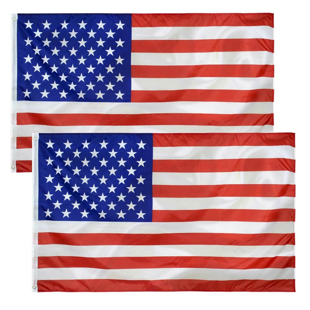REPLACEMENT USA FLAG (3 x 5FT)2 BRASS GROMMETS, LIGHT-WEIGHTED POLYESTER USAFlag