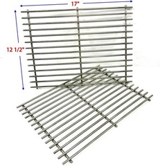 2 Pack Stainless Cooking Grates 17×12.5 for Char-Broil Gas Grills