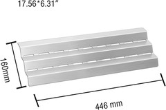 Stainless Steel Grill Heat Plates Shield Flame Tamer, 17-9/16″ BBQ Gas