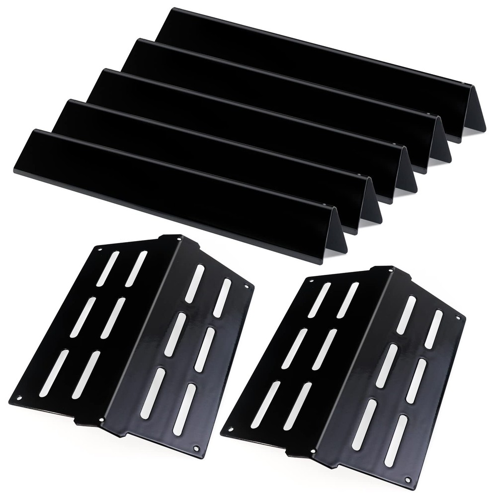 2 Pack Heat Deflector& 5 Pack Flavorizer Bars Grill Replacement Parts for Web…