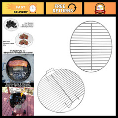 Charcoal Cooking Grid Replacement for 18.5″ Grills, Stainless Steel BBQ Grate Pa