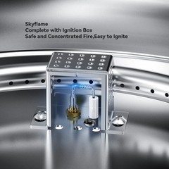 Skyflame Fire Pit Burner Kit 19 Inch Stainless Propane
