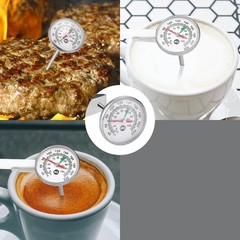 Efengcook 1 3/8 Inch Dial Milk Coffee Food Thermometer White 1-3/8