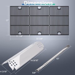 Grill Grease Tray Parts For Nexgrill 720-0896B 6 Burner